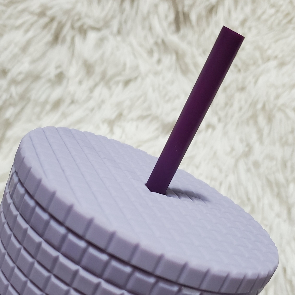 Starbucks 2021 Valentine's Lilac Grid Tumbler - Picture 3 of 6